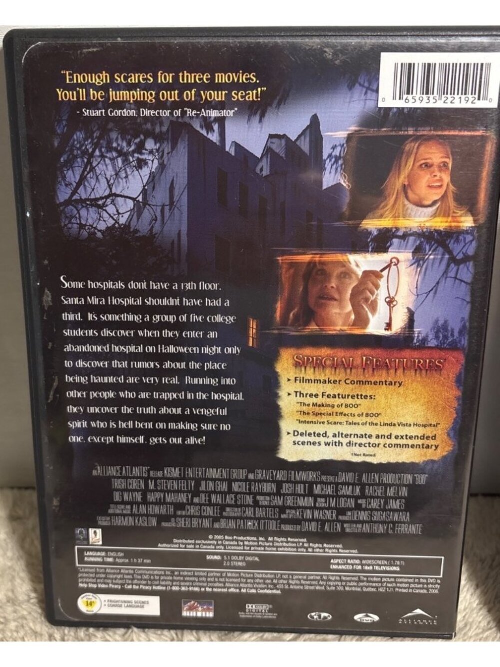 Horror DVD Lot of 2 Black X-Mas & Boo Thriller Scary Movies Halloween - Picture 5 of 11